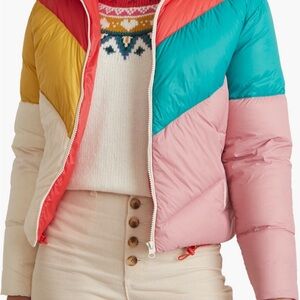 NWT Marine Layer
Big Sky Colorblock
Chevron Down Puffer
Jacket